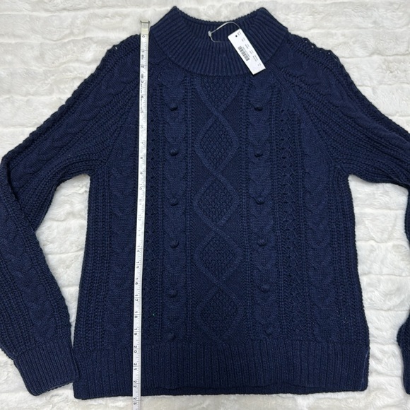 J. Crew Pom-pom Cable-knit Sweater Size Small NWT - Picture 9 of 11